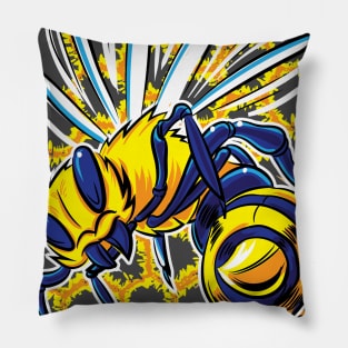 Killer Bee with sharp stinger Pillow