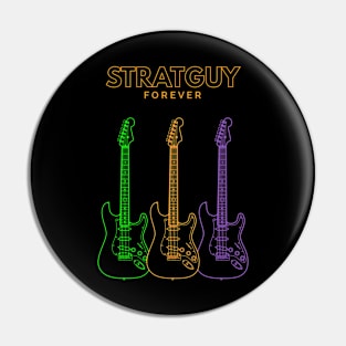 Stratguy Forever S-Style Guitar Outline Pin