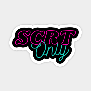 scrt only retro 80''s logo Magnet