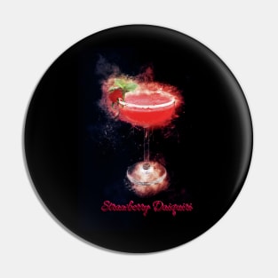 Strawberry Daiquiri Drink Happy Hour Party Pin