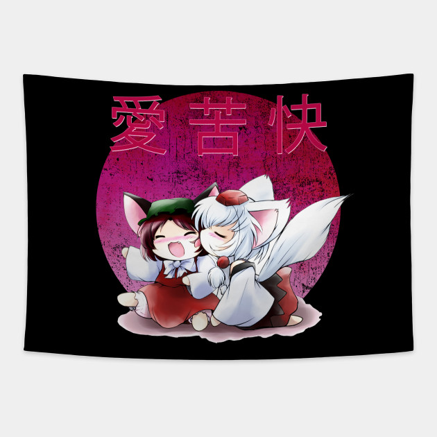 Japanese Cute Chibi Neko Kawaii Manga Anime Fox Girl Otaku Chibi Tapestry Teepublic