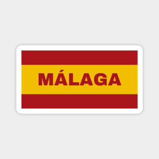 Málaga City in Spanish Flag Colors Magnet