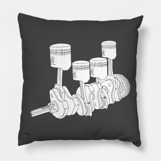 Four Cylinder Pillow by DiegoCarvalho