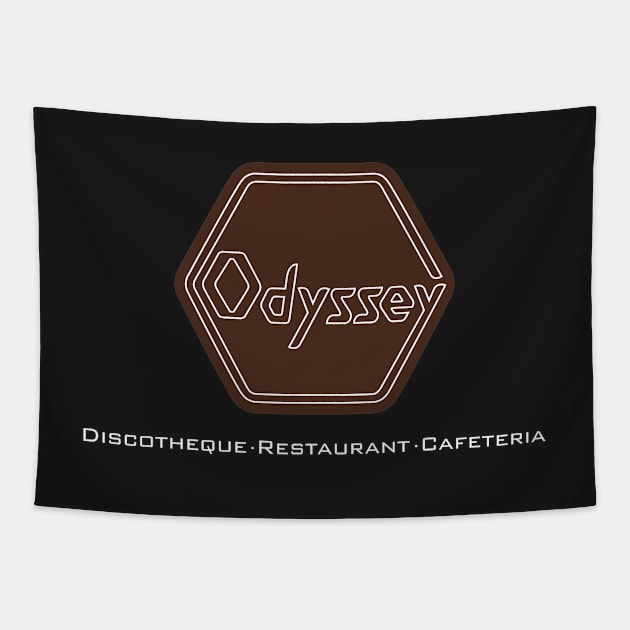 Odyssey Discotheque - Restaurant - Cafeteria Tapestry by huckblade