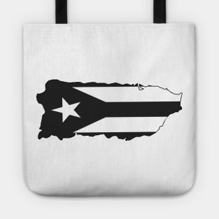 Puerto Rico Black Flag Tote