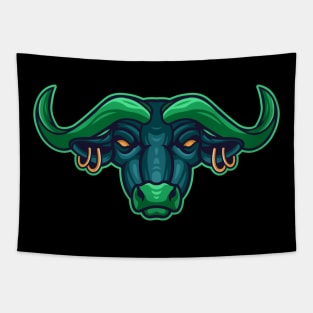 GREEN BULL Tapestry