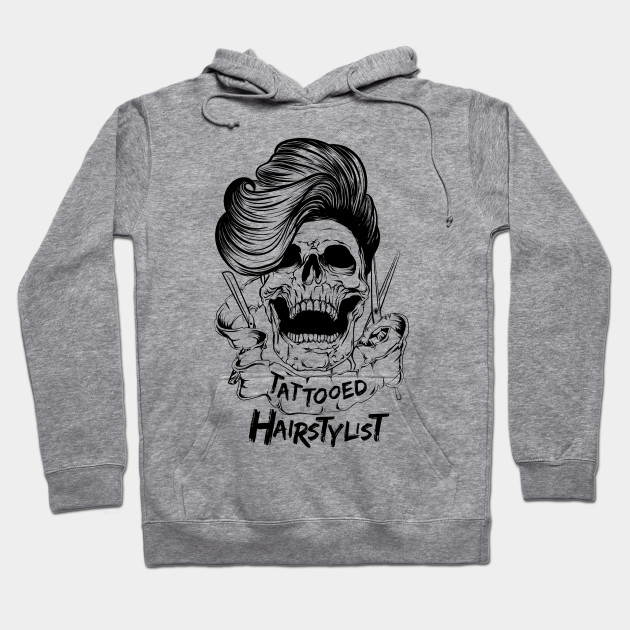 Tattooed Hair Stylist Skull Barber Hairdresser Tattoo Hair