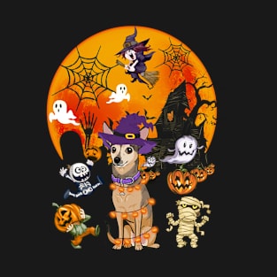 Chihuahua Witch Funny Dog Halloween T-Shirt