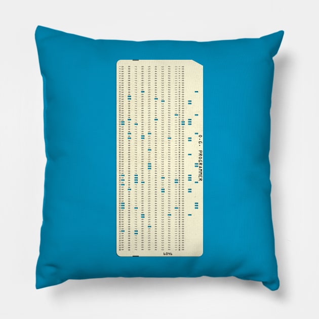 Computer Punch Card (vertical) Pillow by GloopTrekker