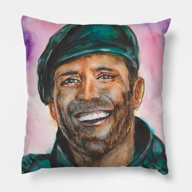 Jason Statham Pillow by Svetlana Pelin