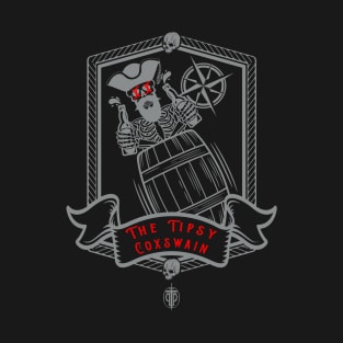 The Tipsy Coxswain Tavern Sign - Silver Variant T-Shirt