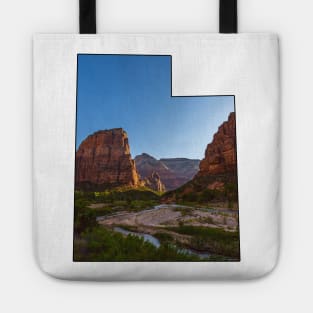 Utah State Outline (Zion National Park Angel's Landing) Tote