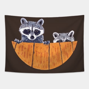 Peekaboo Raccoons Collection # 3 Tapestry