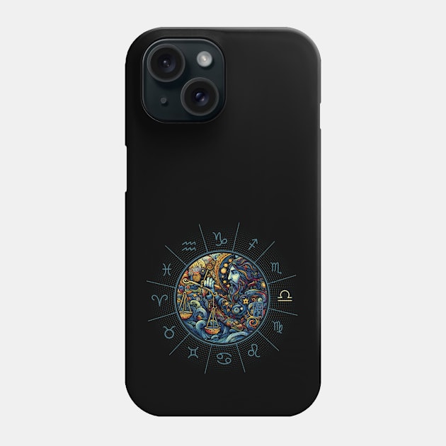 ZODIAC Libra - Astrological LIBRA - LIBRA - ZODIAC sign - Van Gogh style - 3 Phone Case by ArtProjectShop