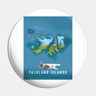 Falkland Islands travel poster Pin