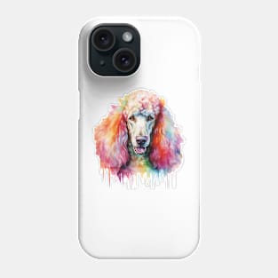 Colorful Poodle Watercolor Art Phone Case