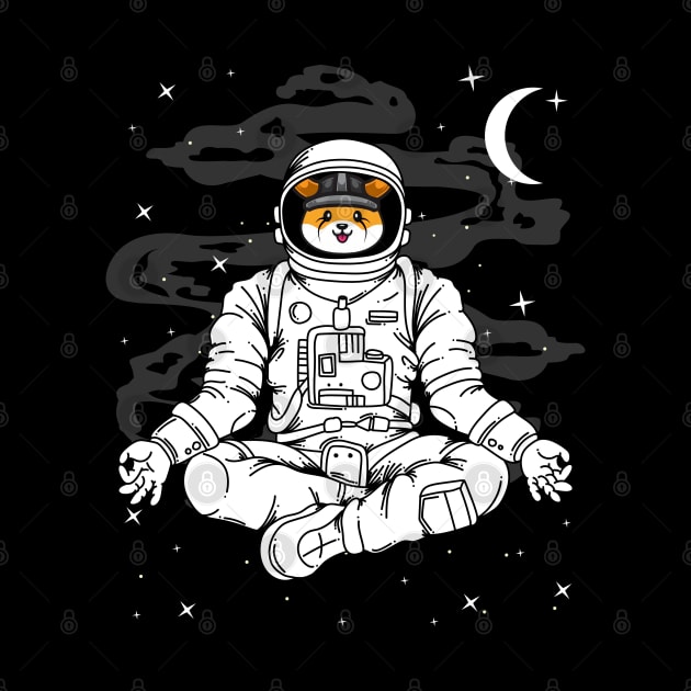 Astronaut Yoga Floki Inu Coin To The Moon Floki Army Crypto Token Cryptocurrency Blockchain Wallet Birthday Gift For Men Women Kids by Thingking About