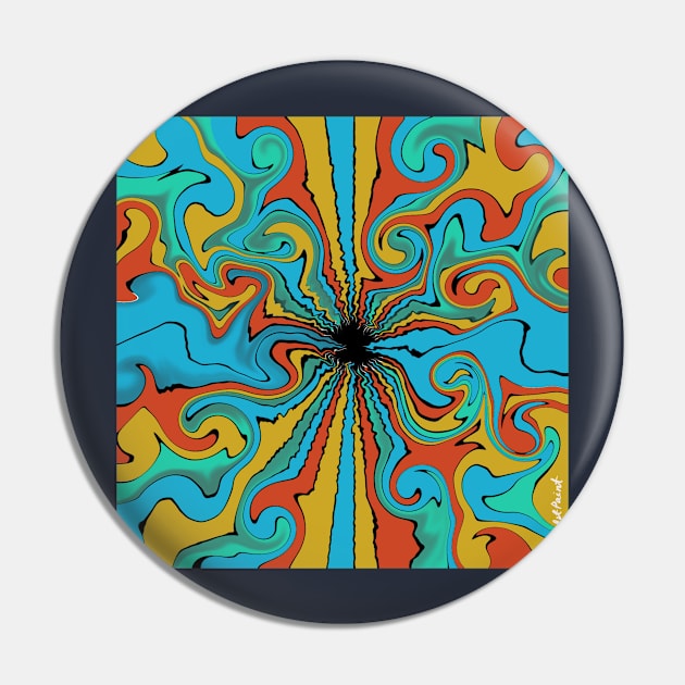 Acid Abstract Pattern Pin by JuliaArtPaint