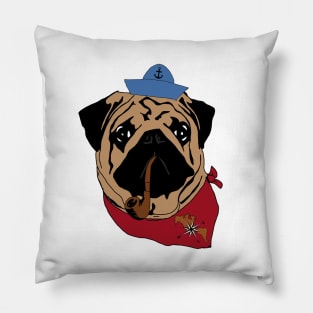 Sailor pug Pillow