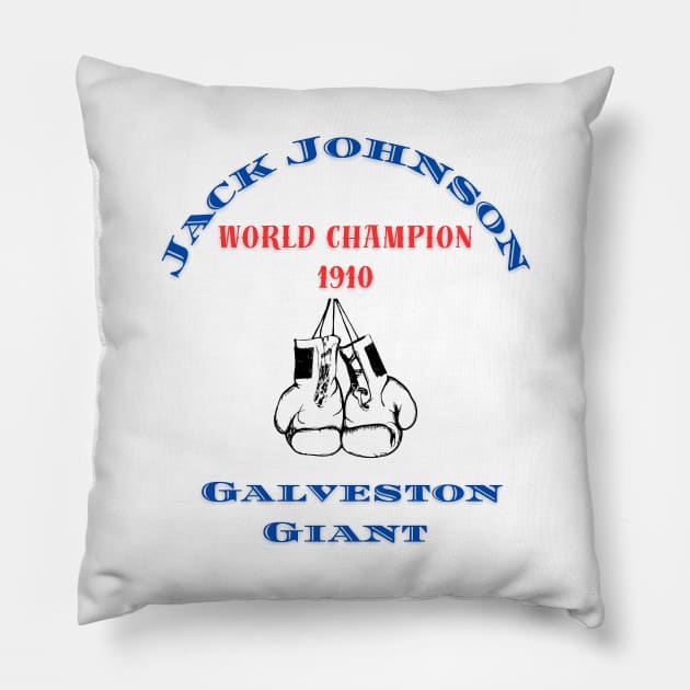 Jack Johnson - The Galveston Giant Pillow by MattyO