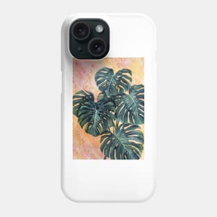 Monstera Deliciosa Abstract Painting Phone Case