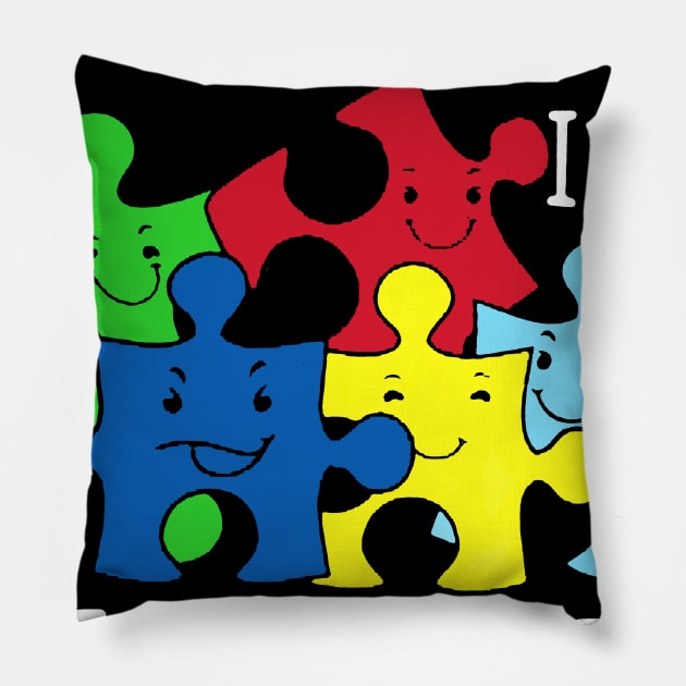 Everyday I_m Puzzling Autism Awareness Pillow by Danielsmfbb