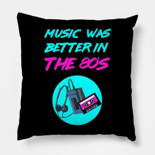 80s Music Casette Tape Neon Pillow