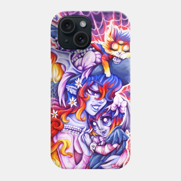 Witchy Mama & Baby Phone Case by pbarbalios