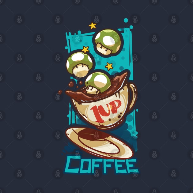 1UP MUSHROOMS COFFEE by ArtUrzzz