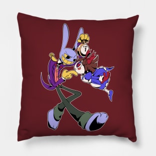 Jax and Pomni in Wonderland Pillow