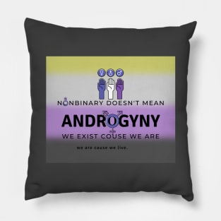 Nonbinary is not androgyny Pillow