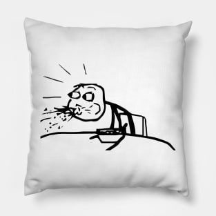 Guy Spitting Cereal Meme Pillow