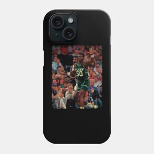 Tito Horford Playing for The Milwaukee Bucks, 1990 Phone Case