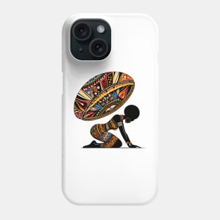 Afrocentric Woman Fabric Phone Case