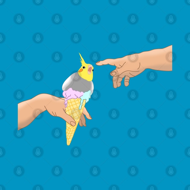 Michelangelo Ice Cream Cockatiel by FandomizedRose