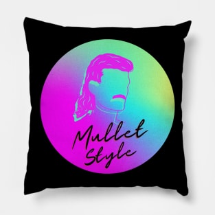 Funky pop mullet style Pillow