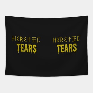 Heretic Tears Mug - Pus Yellow Text on Green Rot Tapestry