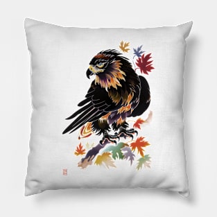 Traditional Black Eagle Pillow