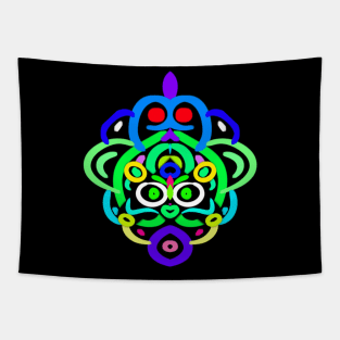 Mr. Friendly Alien Face Tapestry