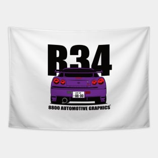 Nissan Skyline R34 GTR Purple Version Tapestry