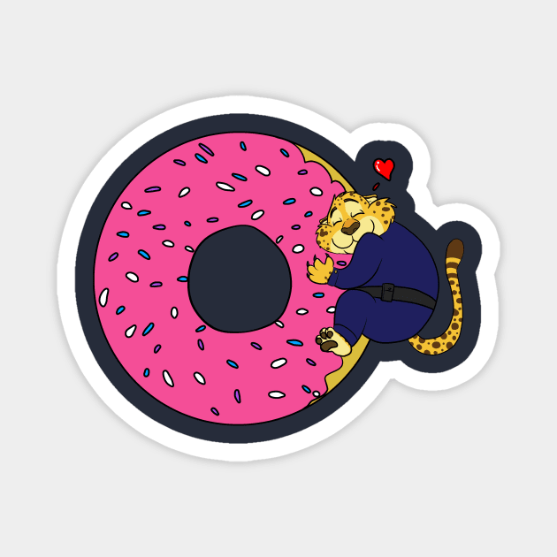 Clawhauser Love Doughnut Magnet by CaseyLJones