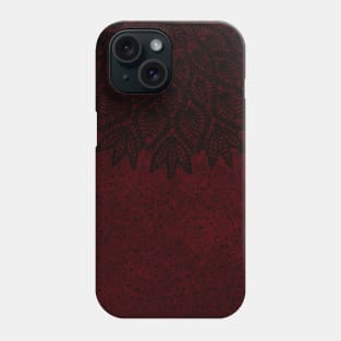 Red and Black Filigree Pattern Phone Case