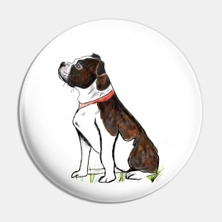 Brindle Staffordshire Bull Terrier Pin