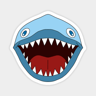 Cartoon Blue Shark Jaw with Sharp Teeth Magnet