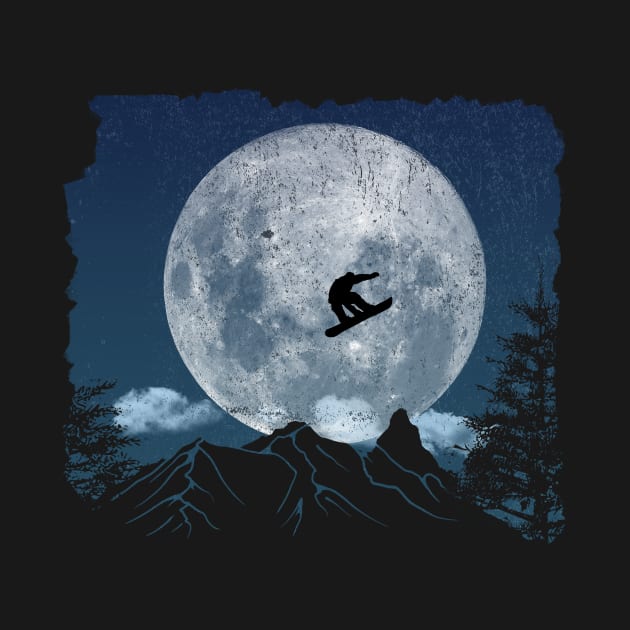 Snowboard Freestyle - Blue Moon by MerlinArt