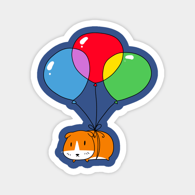 Balloon Guinea Pig Magnet by saradaboru