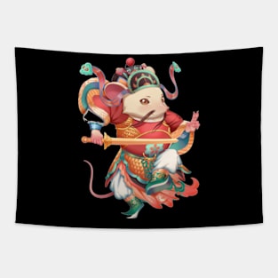 cute warrior mouse Tapestry