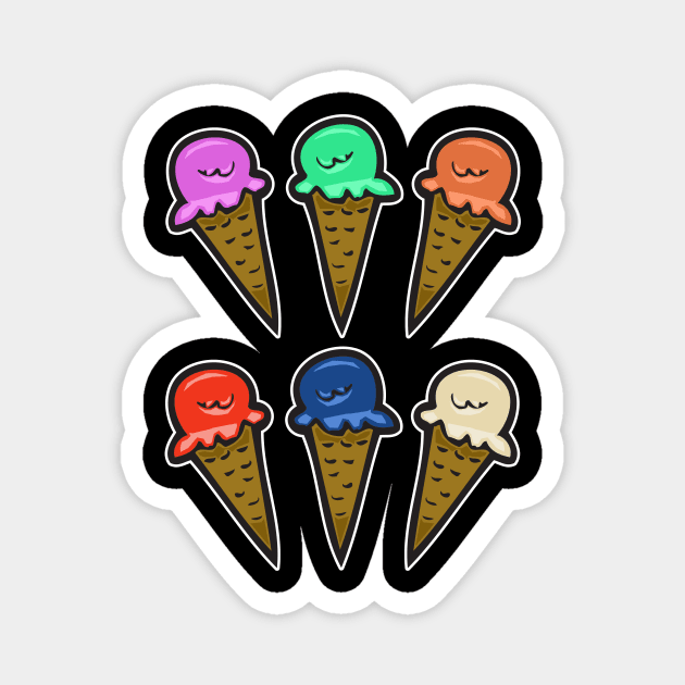 Ice Cream Cones #3 Magnet by RockettGraph1cs