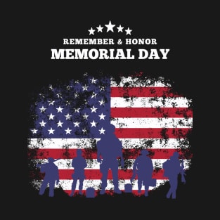 Red and Blue Patriotic Memorial Day T-Shirt