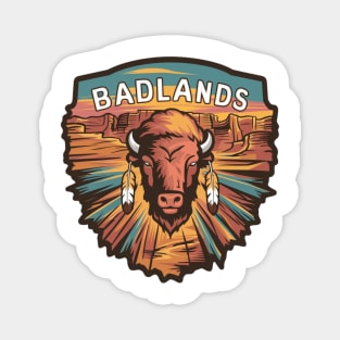 Badlands National Park Dramatic Bison Magnet